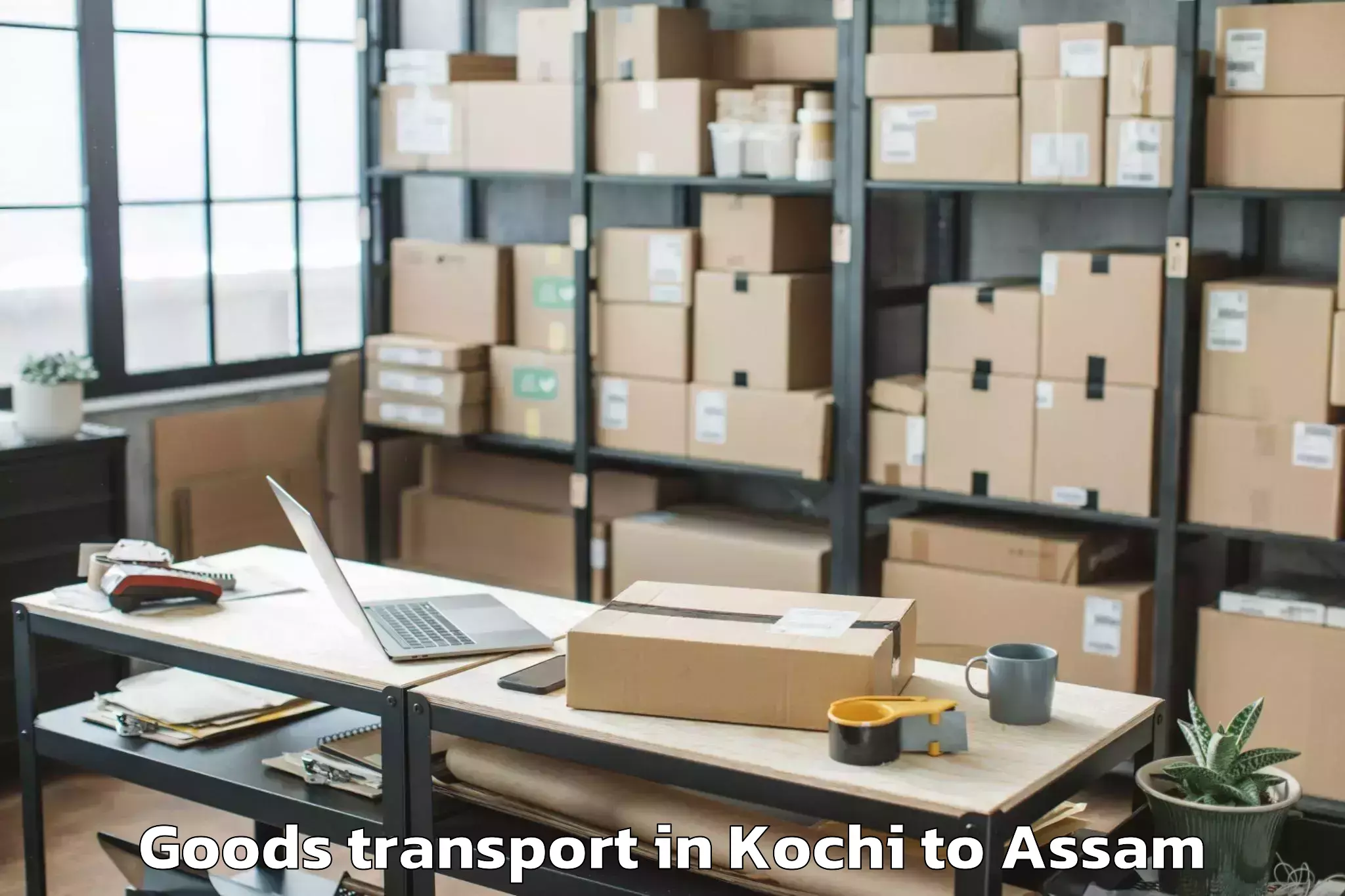 Discover Kochi to Sipajhar Goods Transport